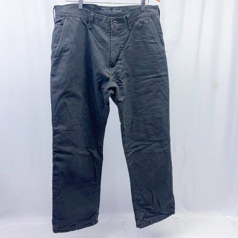 Eddie Bauer Men's Pants Fleece Lined Warm Relax Fit Bottoms Insulated Warmth - Picture 1 of 12